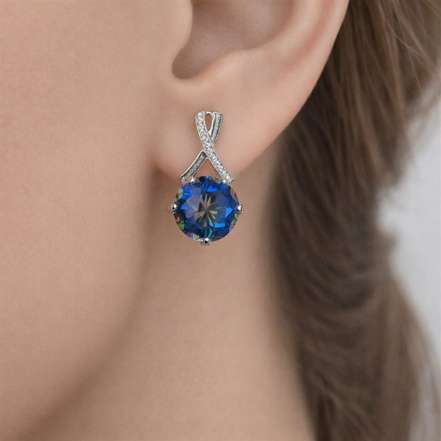 Серьги из Серебра 925 Приволжский ювелир арт. 311269-FA11GH19, Родирование.