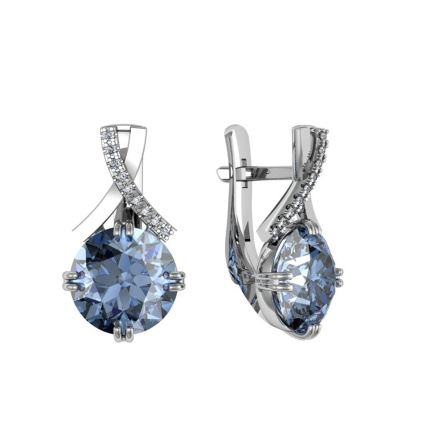 Серьги из Серебра 925 Приволжский ювелир арт. 311269-FA11GH55, Родирование.