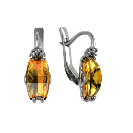 Серьги из Серебра 925 Приволжский ювелир арт. 311275-FA11GH42, Родирование.