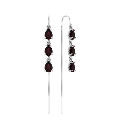 Серьги из Серебра 925 Приволжский ювелир арт. 311281-GR26, Родирование.