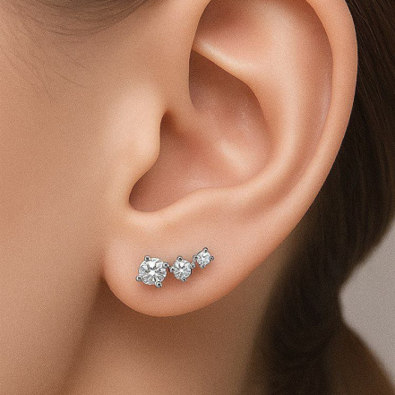 Серьги из Серебра 925 Приволжский ювелир арт. 311287-FA11, Родирование.