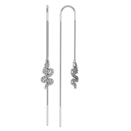 Серьги из Серебра 925 Приволжский ювелир арт. 311296-FA11, Родирование.