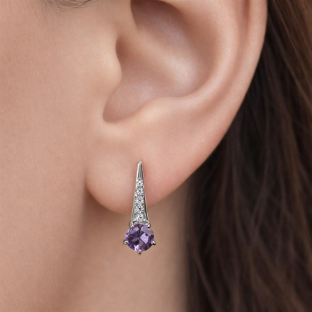 Серьги из Серебра 925 Приволжский ювелир арт. 311304-AM56FA11, Родирование.