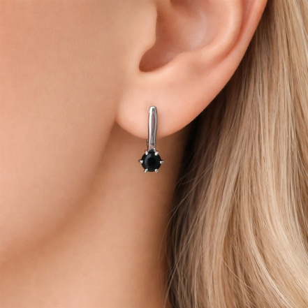 Серьги из Серебра 925 Приволжский ювелир арт. 311305-GR26, Родирование.