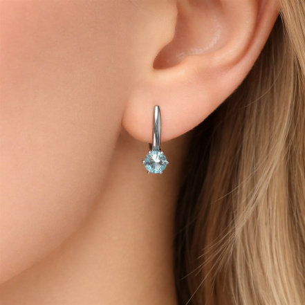 Серьги из Серебра 925 Приволжский ювелир арт. 311305-TP15, Родирование.