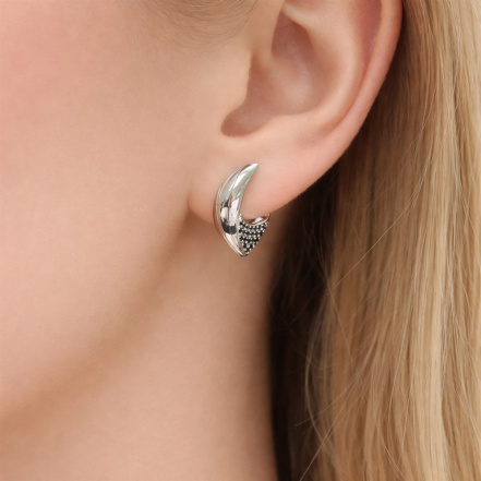 Серьги из Серебра 925 Приволжский ювелир арт. 311310-SH73, Родирование.