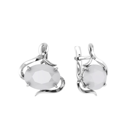 Серьги из Серебра 925 Приволжский ювелир арт. 311346-NF07, Родирование.