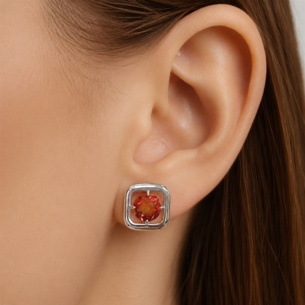 Серьги из Серебра 925 Приволжский ювелир арт. 311404-GH42, Родирование.