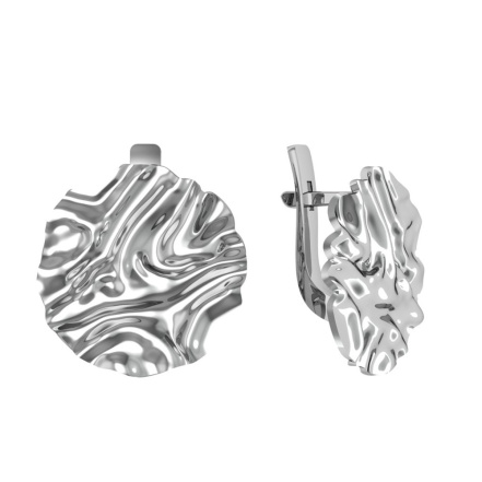 Серьги из Серебра 925 Приволжский ювелир арт. 311443, Родирование.