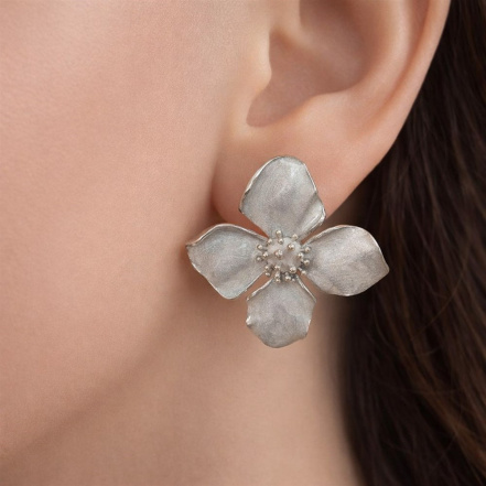 Серьги из Серебра 925 Приволжский ювелир арт. 311507, Родирование.