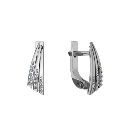 Серьги из Серебра 925 Приволжский ювелир арт. 311528-FA11, Родирование.