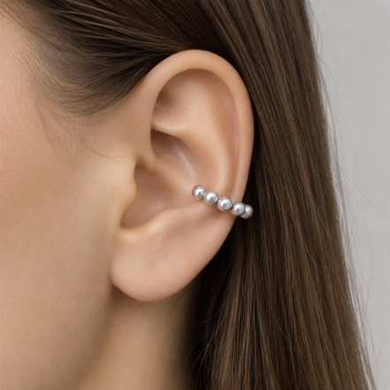 Серьга из Серебра 925 Приволжский ювелир арт. 311537-ZM54, Родирование.