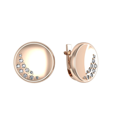 Серьги из Серебра 925 Приволжский ювелир арт. 312025-FA11, Золочение в два слоя.