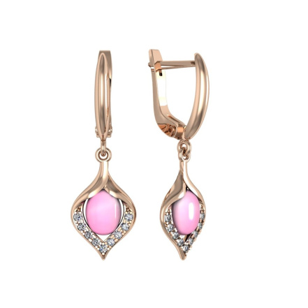 Серьги из Серебра 925 Приволжский ювелир арт. 312144-FA11KR46, Золочение в два слоя.