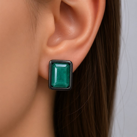 Серьги из Серебра 925 Приволжский ювелир арт. 314067-NF22, чёрный оксид.