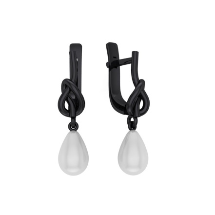 Серьги из Серебра 925 Приволжский ювелир арт. 314090-ZM07, чёрный оксид.