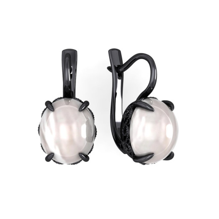 Серьги из Серебра 925 Приволжский ювелир арт. 314141-PM07, чёрный оксид.