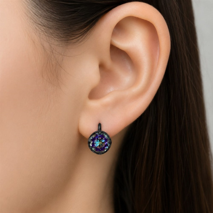 Серьги из Серебра 925 Приволжский ювелир арт. 314274-GH10, чёрный оксид.