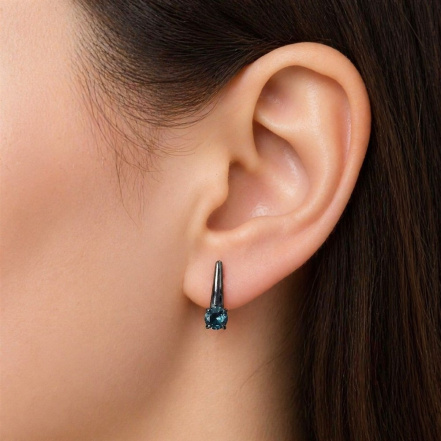 Серьги из Серебра 925 Приволжский ювелир арт. 314306-FA77, чёрный оксид.