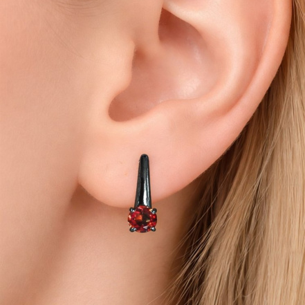 Серьги из Серебра 925 Приволжский ювелир арт. 314306-GH42, чёрный оксид.