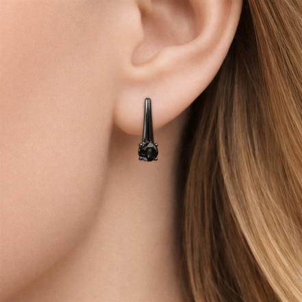 Серьги из Серебра 925 Приволжский ювелир арт. 314306-GH73, чёрный оксид.