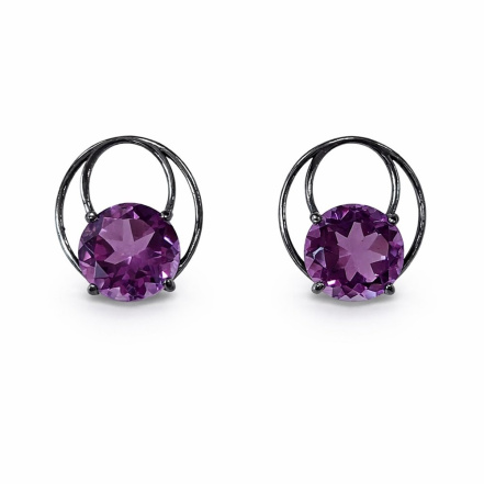 Серьги из Серебра 925 Приволжский ювелир арт. 314430-AM56, чёрный оксид.