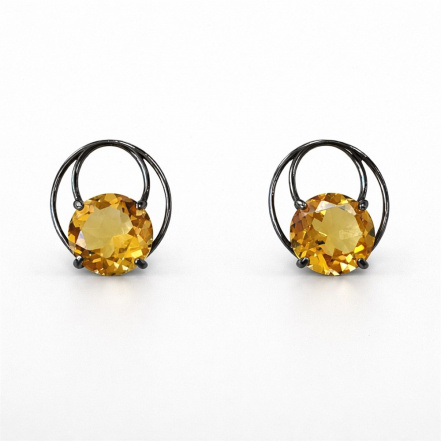 Серьги из Серебра 925 Приволжский ювелир арт. 314430-CT20, чёрный оксид.