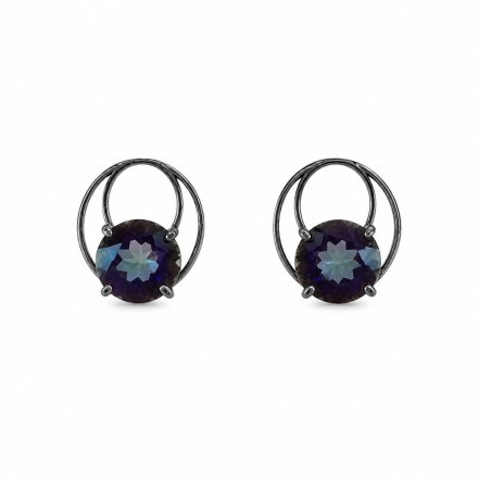 Серьги из Серебра 925 Приволжский ювелир арт. 314430-GH10, чёрный оксид.