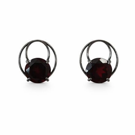 Серьги из Серебра 925 Приволжский ювелир арт. 314430-GR26, чёрный оксид.