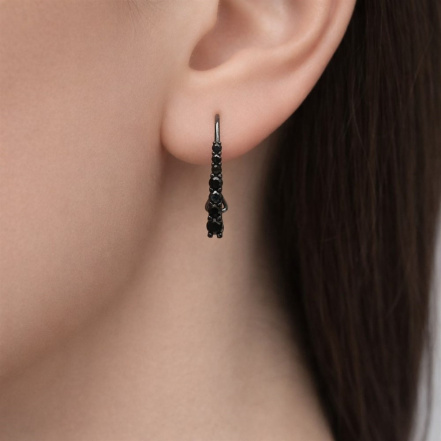 Серьги из Серебра 925 Приволжский ювелир арт. 314433-SH73, чёрный оксид.