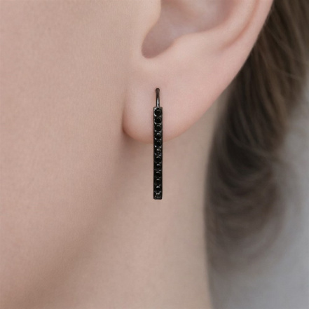 Серьги из Серебра 925 Приволжский ювелир арт. 314434-SH73, чёрный оксид.