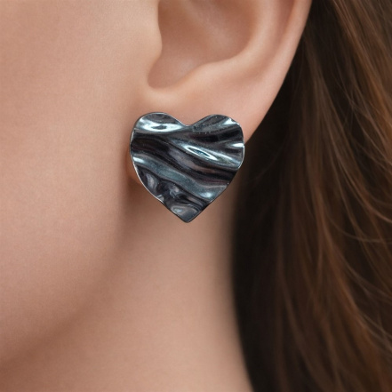 Серьги из Серебра 925 Приволжский ювелир арт. 314439, чёрный оксид.