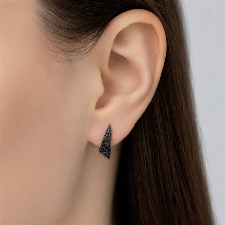 Серьги из Серебра 925 Приволжский ювелир арт. 314528-SH73, чёрный оксид.