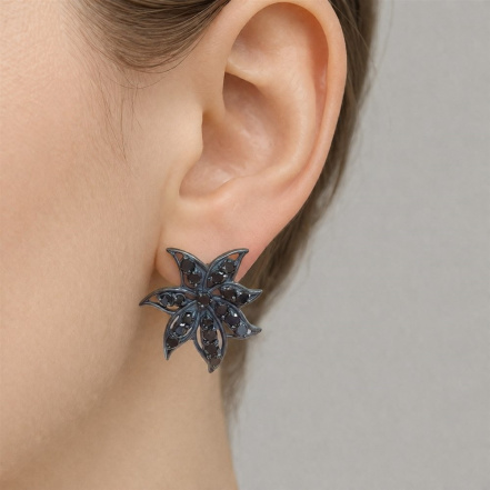 Серьги из Серебра 925 Приволжский ювелир арт. 314560-FA73, чёрный оксид.