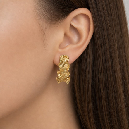 Серьги из Серебра 925 Приволжский ювелир арт. 318527, лимонное золочение.