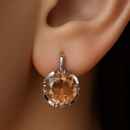 Серьги из Серебра 925 Приволжский ювелир арт. 331250-FA75, Родирование.