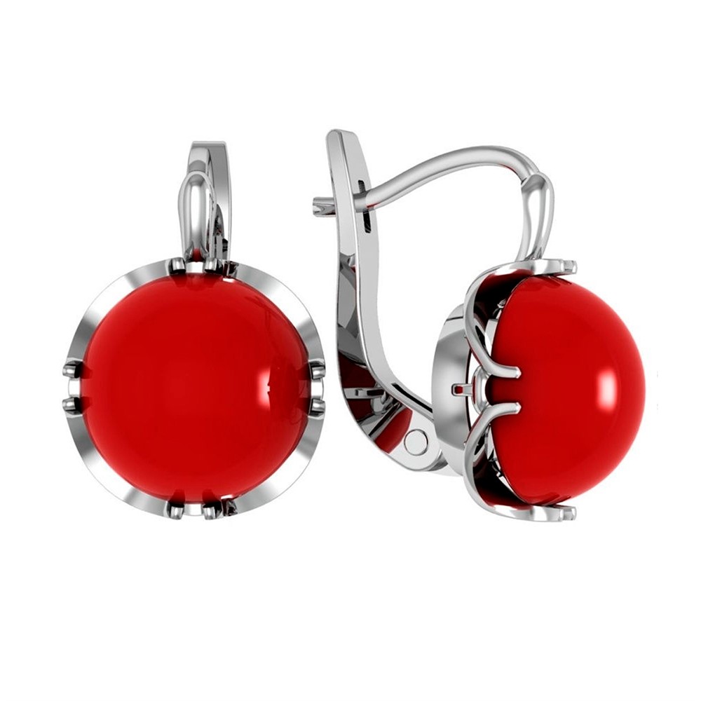 Серьги из Серебра 925 Приволжский ювелир арт. 331250-KR26, Родирование.