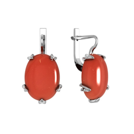 Серьги из Серебра 925 Приволжский ювелир арт. 341700-KR, Родирование.