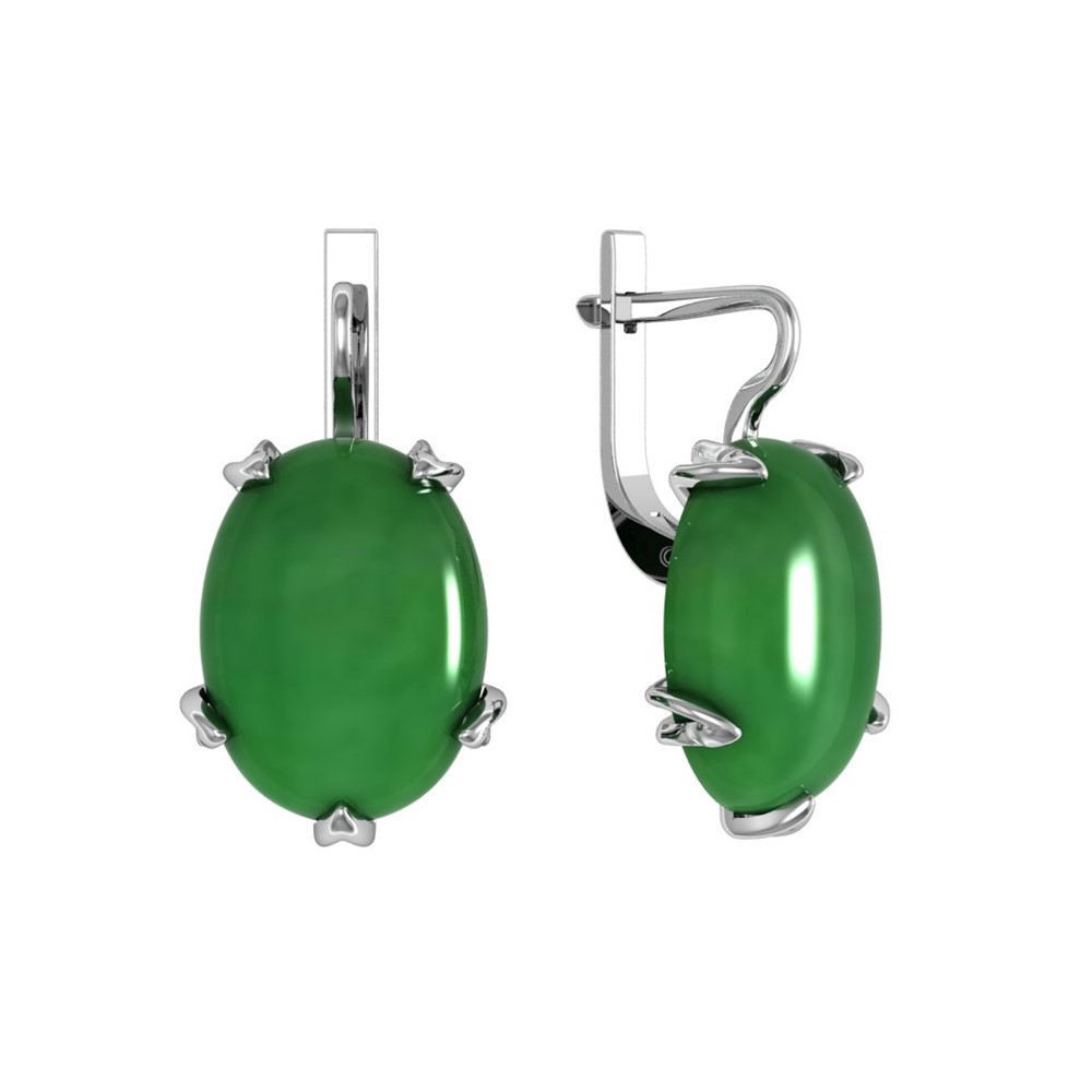 Серьги из Серебра 925 Приволжский ювелир арт. 341700-NF, Родирование.