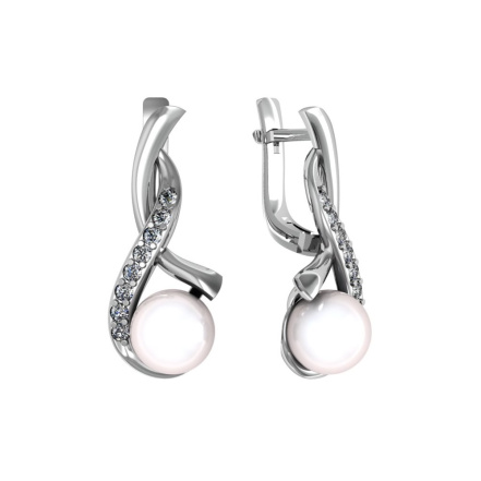 Серьги из Серебра 925 Приволжский ювелир арт. 341962-FA11ZM07, Родирование.