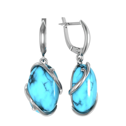 Серьги из Серебра 925 Приволжский ювелир арт. 343902-BZ, Оксид.