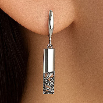 Серьги из Серебра 925 Приволжский ювелир арт. 343933, Оксид.