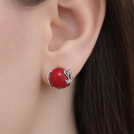 Серьги из Серебра 925 Приволжский ювелир арт. 351066-FA11KR26, Родирование.
