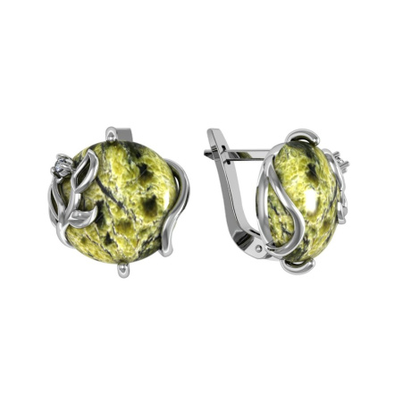 Серьги из Серебра 925 Приволжский ювелир арт. 351066-FA11ZV, Родирование.