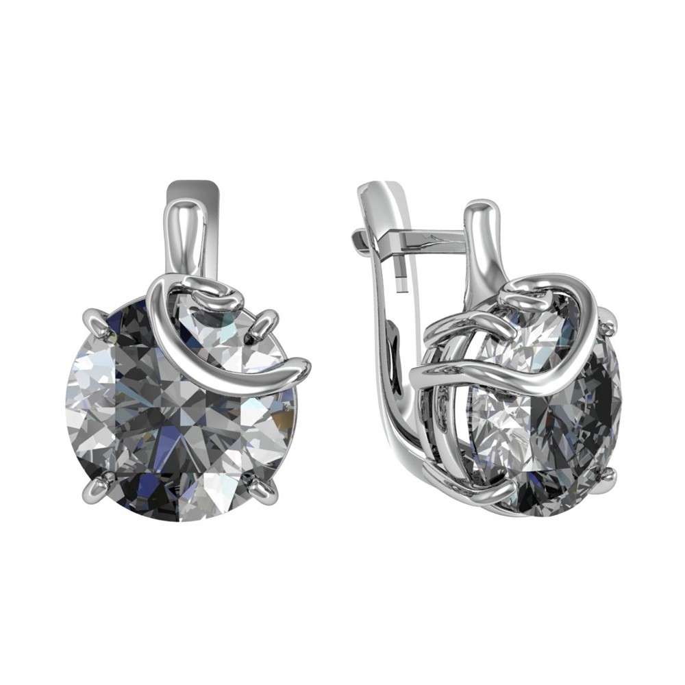 Серьги из Серебра 925 Приволжский ювелир арт. 351138-GH73, Родирование.
