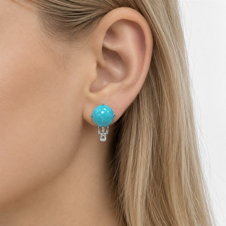 Серьги из Серебра 925 Приволжский ювелир арт. 351141-BM, Родирование.