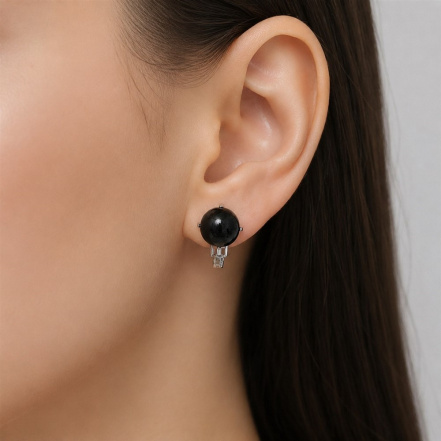 Серьги из Серебра 925 Приволжский ювелир арт. 351141-GM, Родирование.