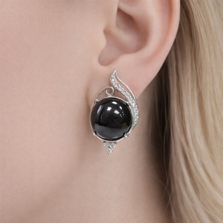 Серьги из Серебра 925 Приволжский ювелир арт. 351163-FA11GM, Родирование.