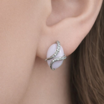 Серьги из Серебра 925 Приволжский ювелир арт. 351208-FA11KR46, Родирование.