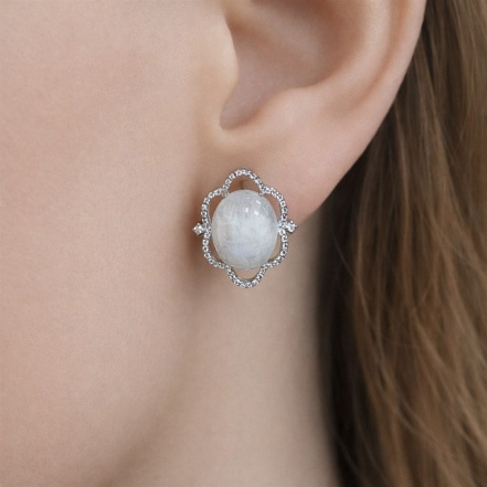 Серьги из Серебра 925 Приволжский ювелир арт. 351245-FA11LN, Родирование.